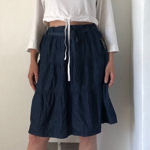 Baccini cotton midi skirt